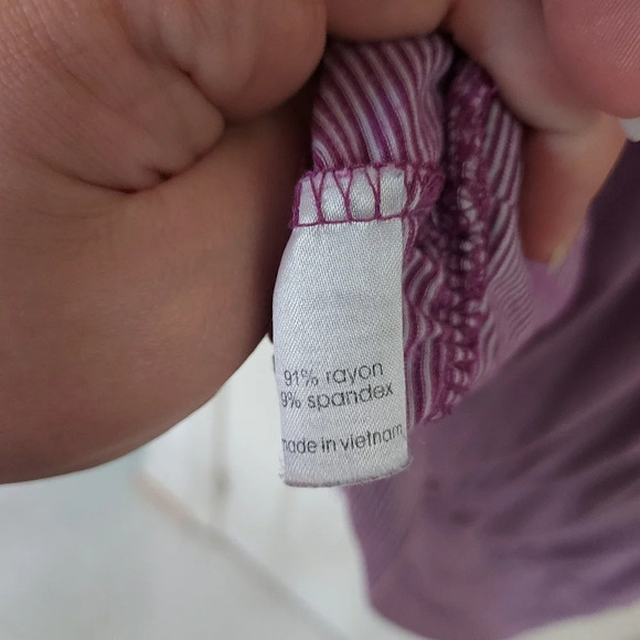 Lane Bryant Purple Striped Shirt Size 26/28 - Picture 7 of 7